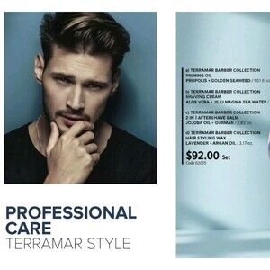 Terramar Barber Collection Shaving Kit - Priming Oil, Cream, Balm, Styling Wax